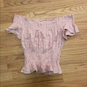 Pink off shoulder blouse